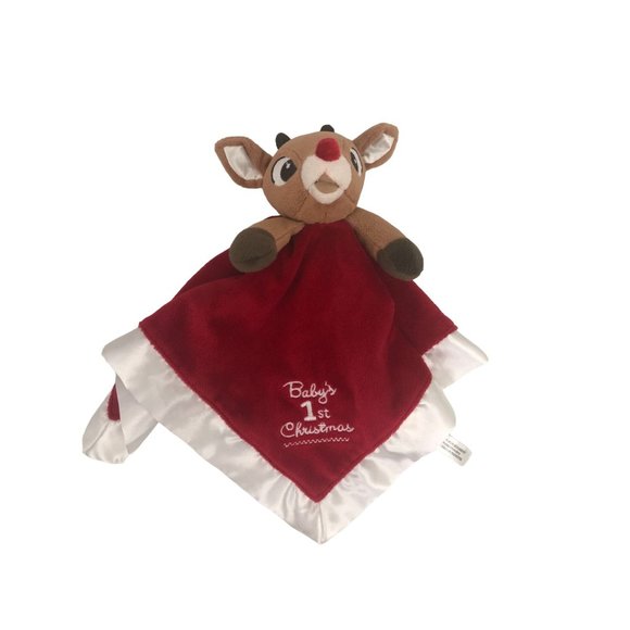 Rudolph The Red Nosed Reindeer Red Security Blanket Lovey My First Christmas - Picture 1 of 7